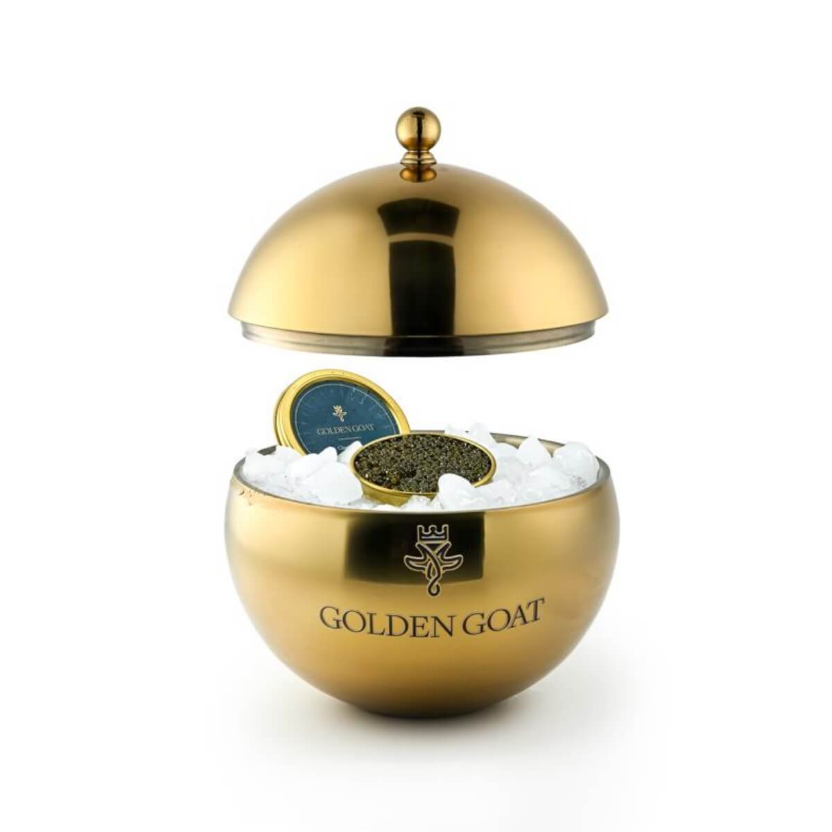 Golden Globe Caviar Server