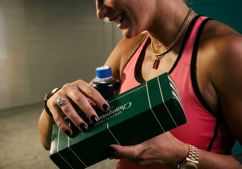 Aryna Sabalenka tucks into $100 golden caviar-laden hot dog called 'Golden Glizzy' after Miami Open last-16 win