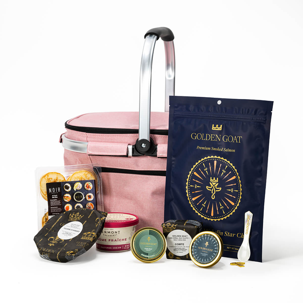 Golden Mother’s Day Gift Set – Luxury Caviar Picnic Basket