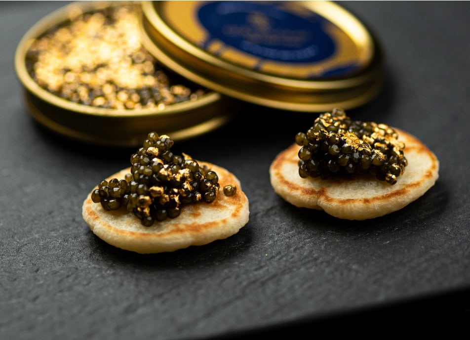 Is edible gold safe in caviar?