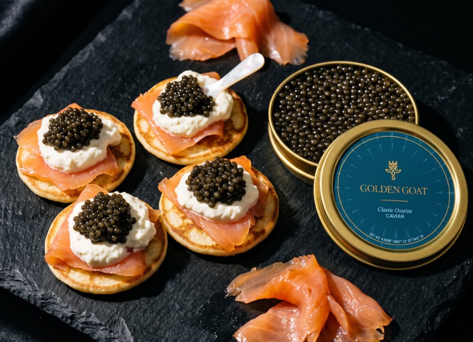 Which caviar pairs best with smoked salmon?