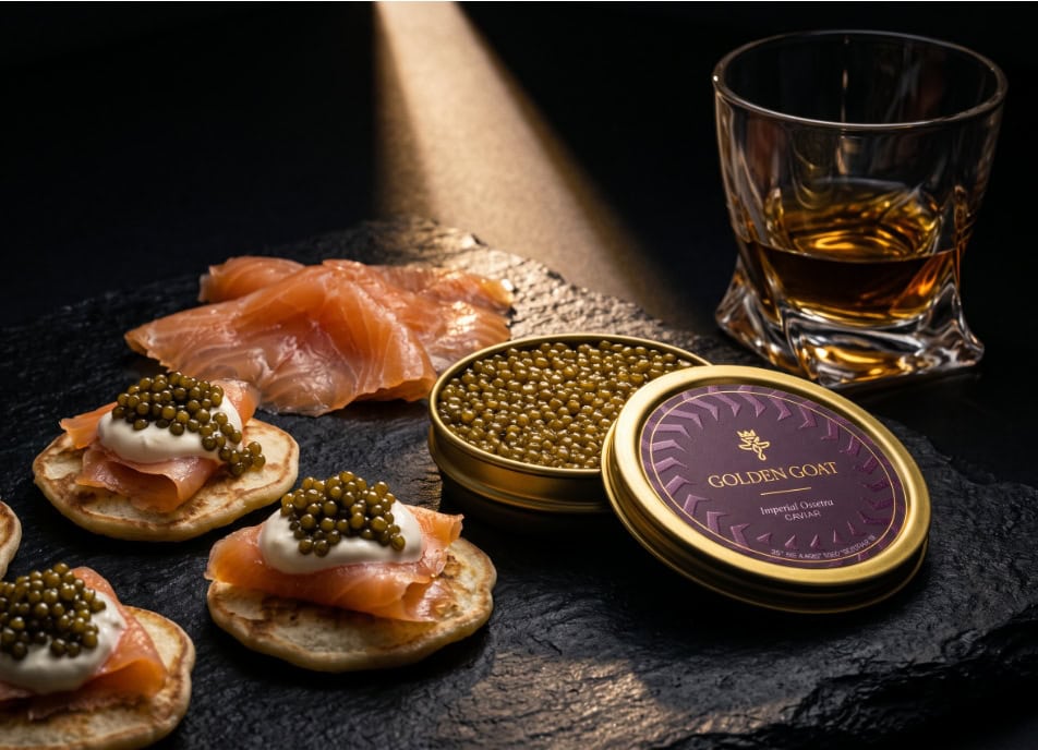 Which caviar pairs best with Scotch Smoked Salmon?