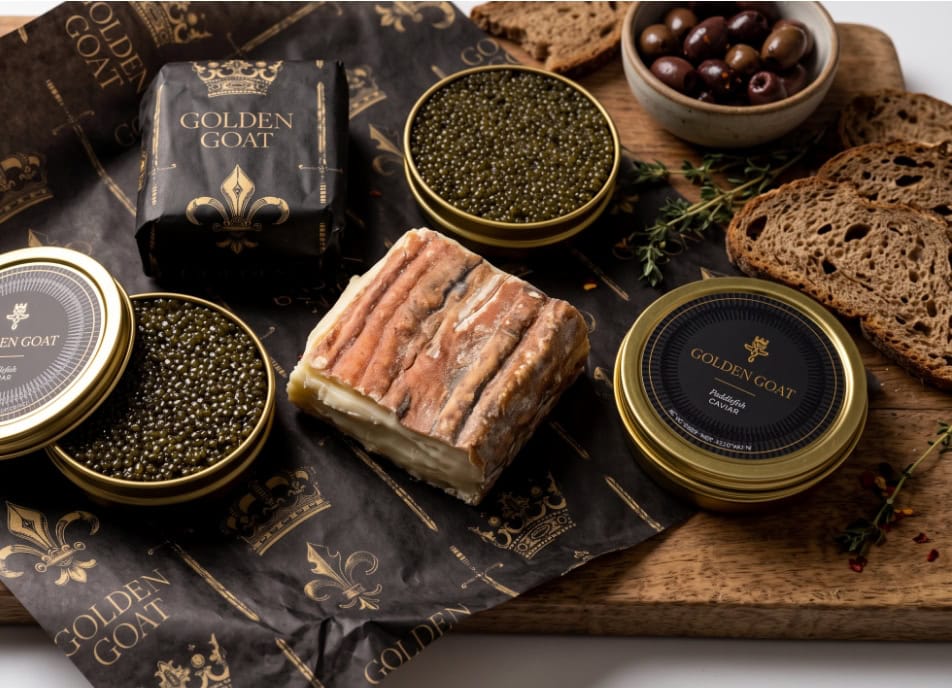 Which caviar pairs best with Taleggio?